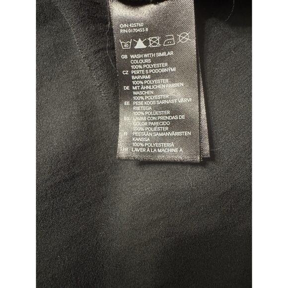 H&M Black Sheer Blouse Women's Size 2 Old Money Work Career Clean Girl - Picture 4 of 8